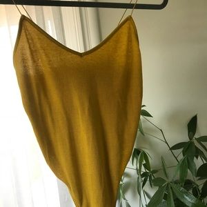 Yellow body suit